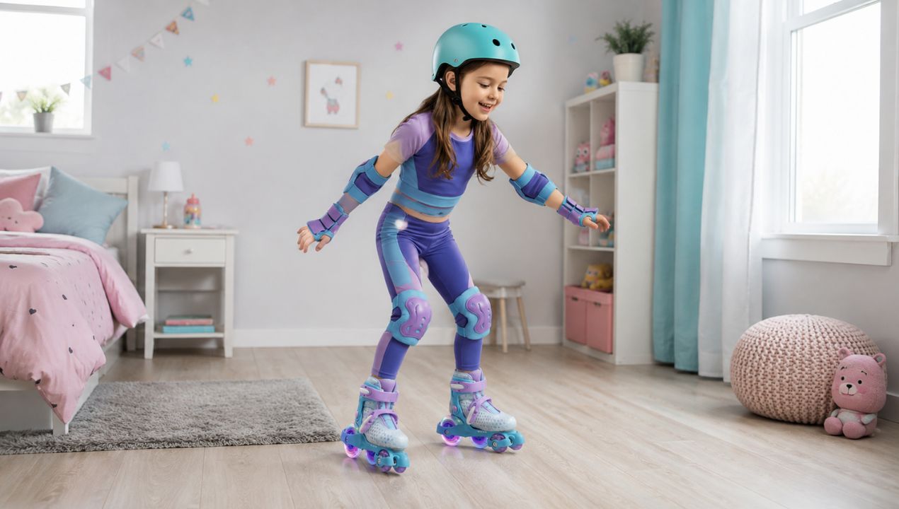 Suotu Rolschaatsen Verstelbaar voor Beginners in het blauw
