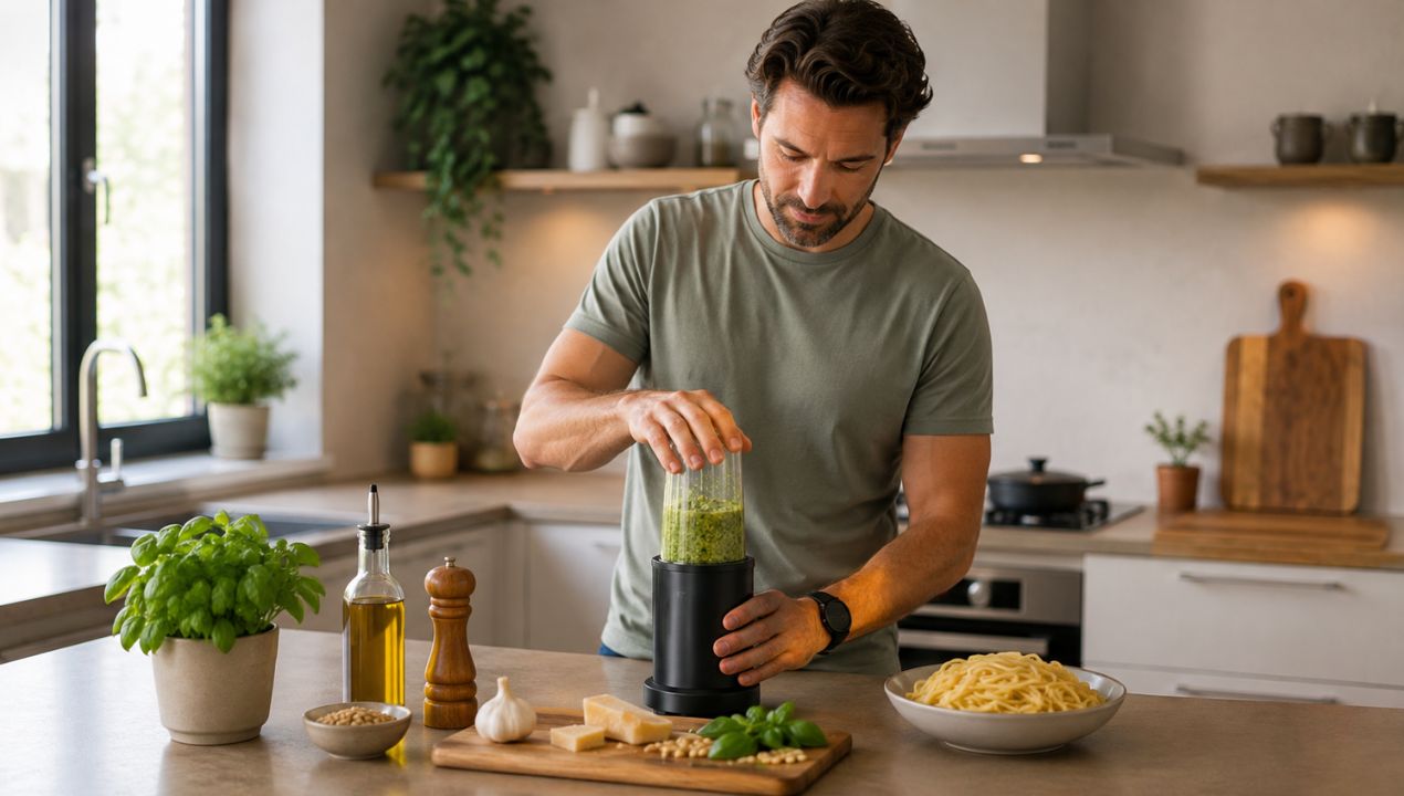 Safecourt Kitchen Power Blender in zwart met twee to-go bekers