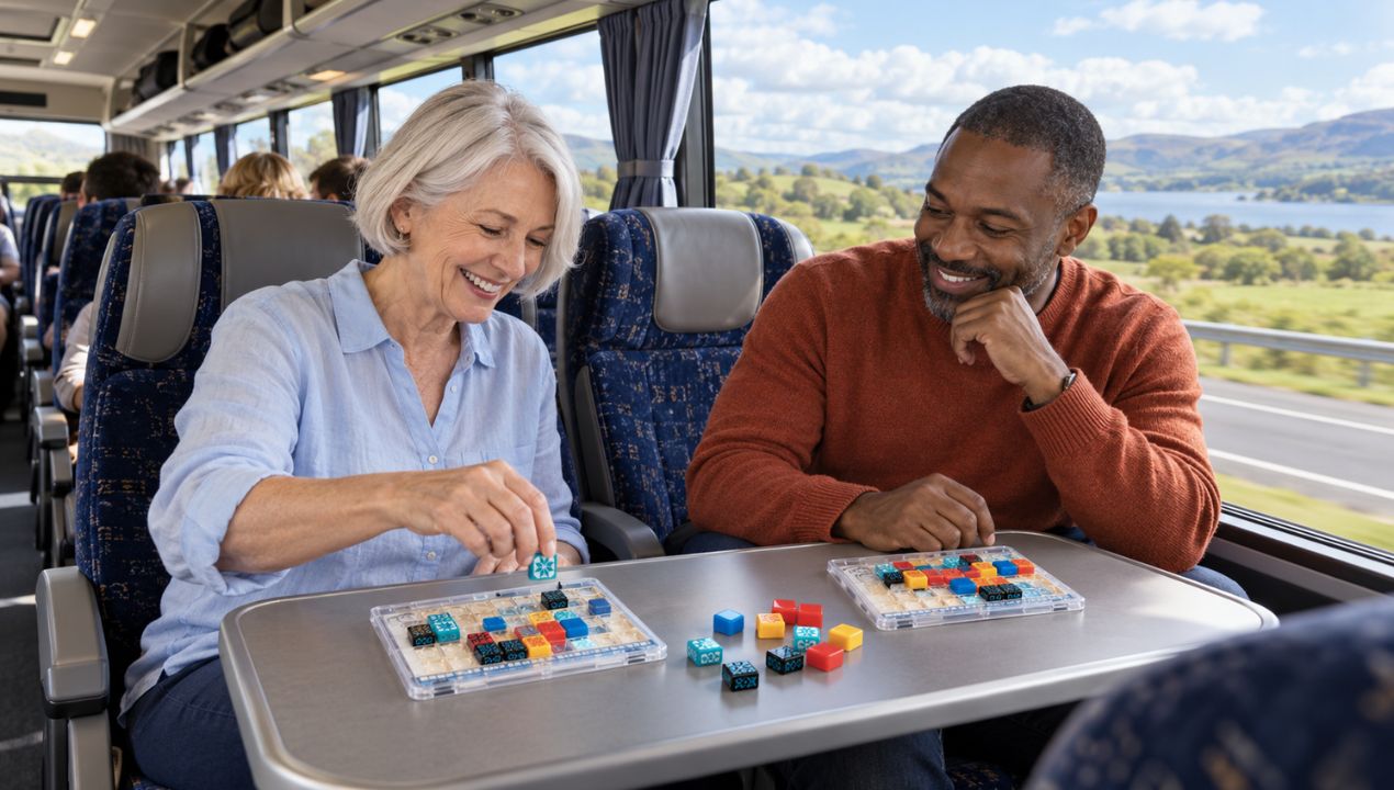 Azul Mini bordspel met gekleurde tegels en spelersbord