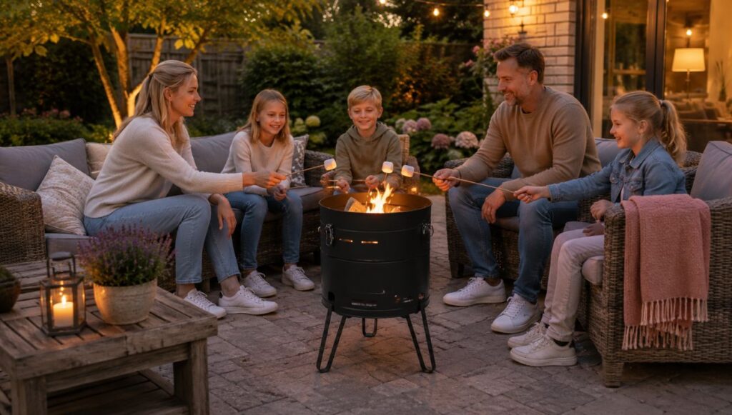 Action 2 in 1 barbecue en vuurton: Grillen én gezellig stoken